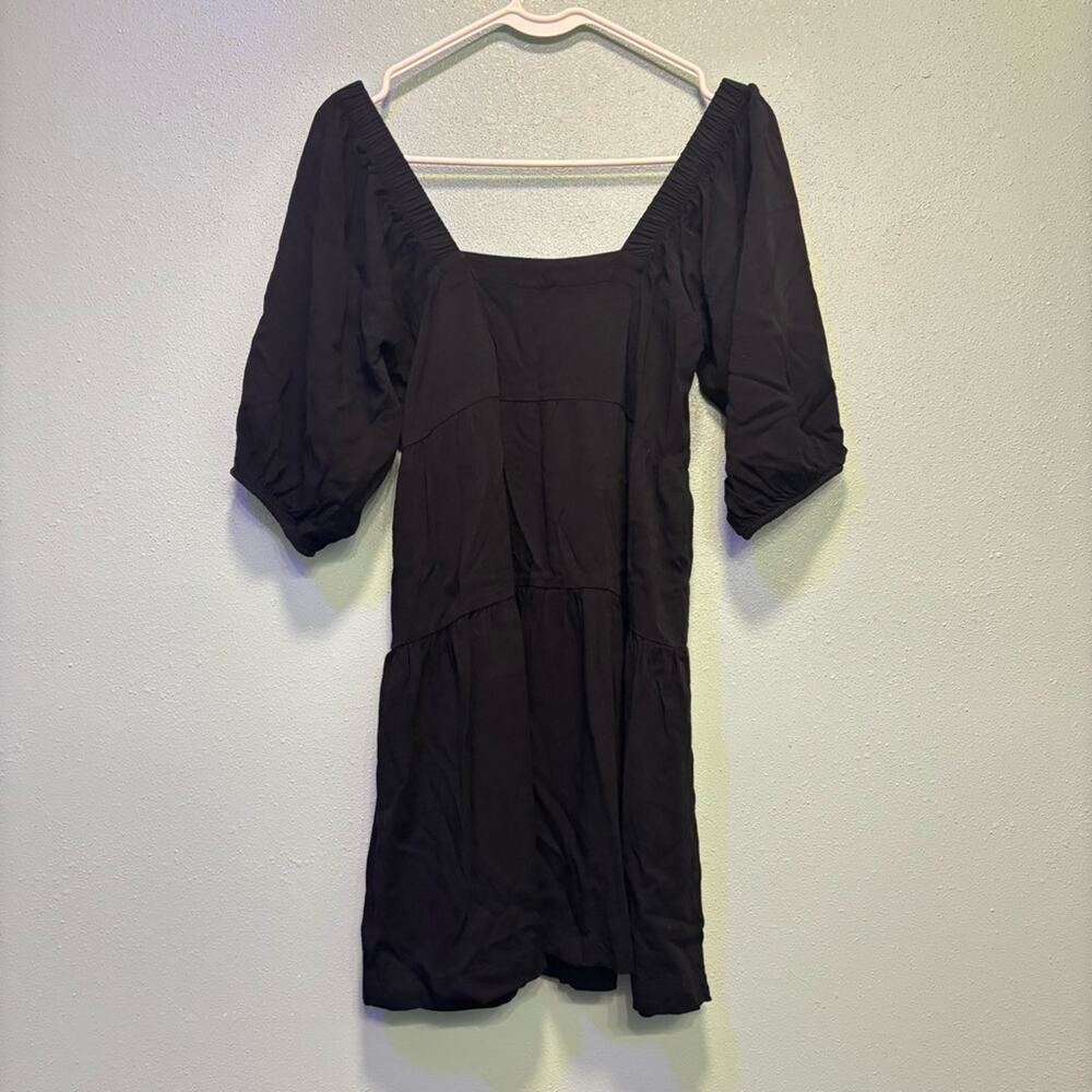 Shinestar Black Whimsigoth Puff Sleeve Tiered Mini Dress | Small - Picture 5 of 7